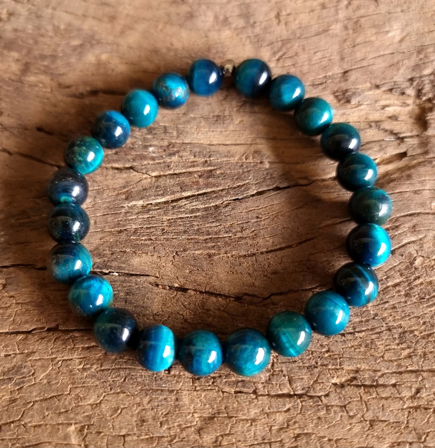 TIGER EYE BLUE ENERGY BRACELET 8 mm - PROTECTION