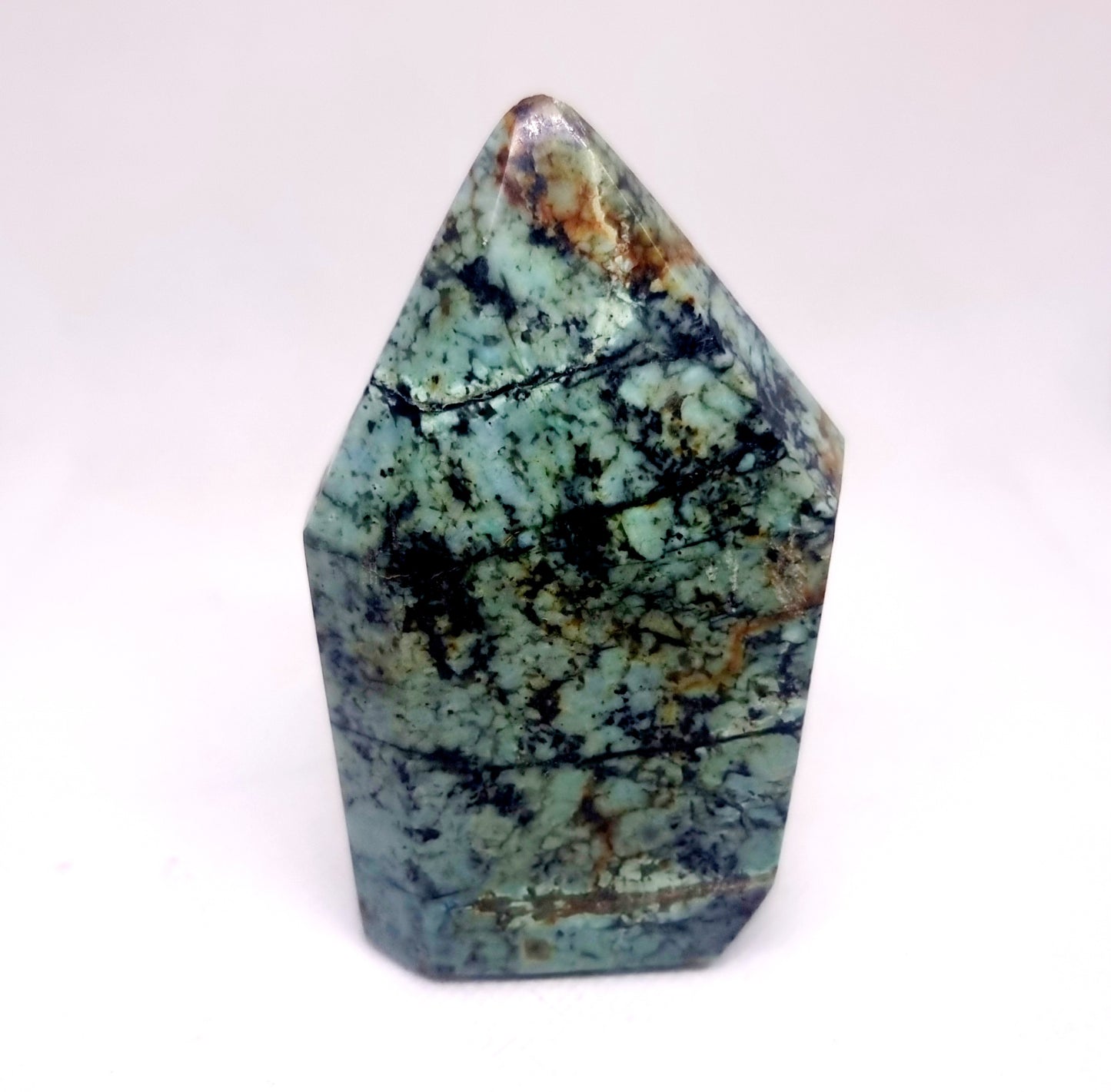 CHRYSOCOLLA POLISHED TOWER 260 g - ABUNDANCE & POSITIVITY