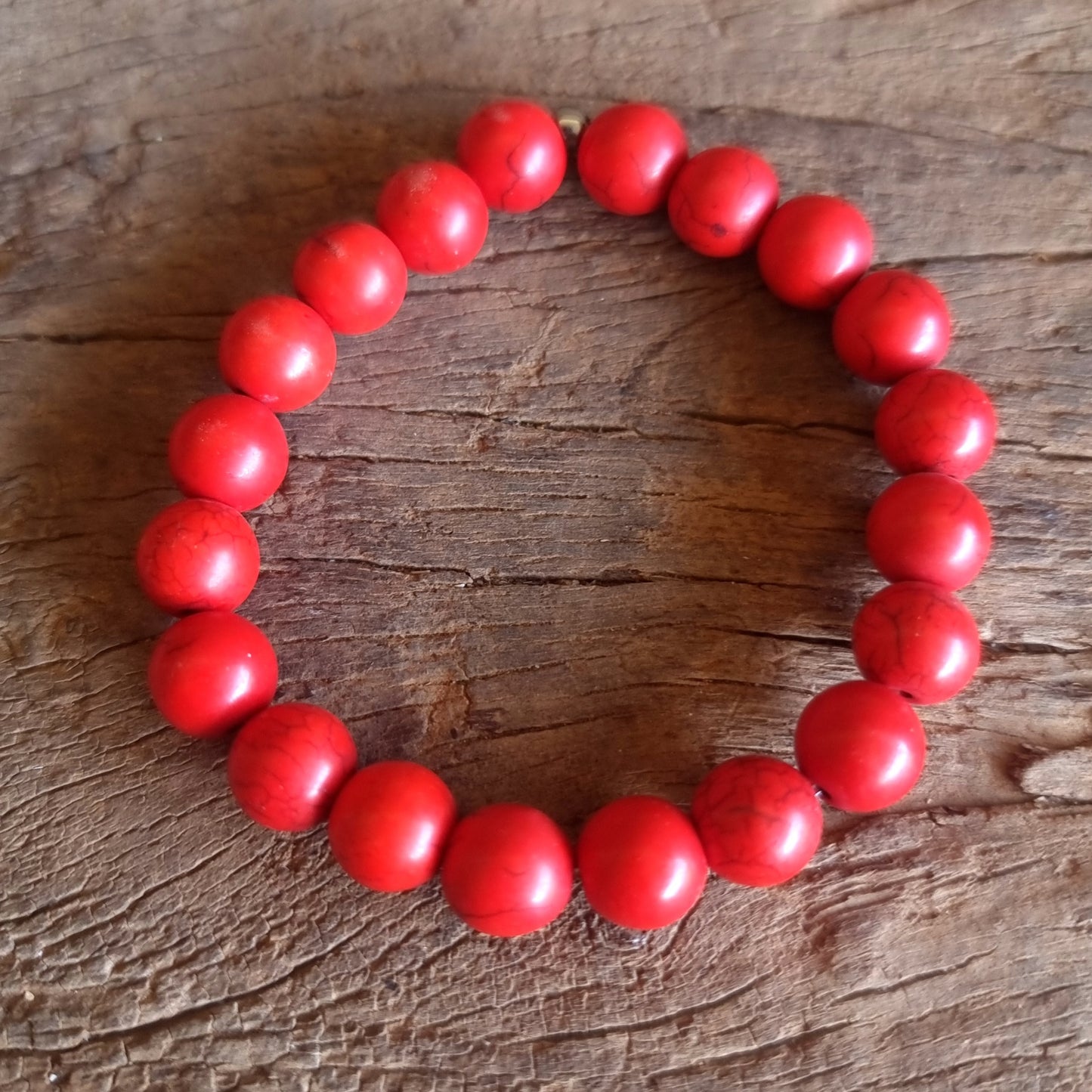 RED HOWLITE ENERGY BRACELET 8 mm - ENLIGHTENMENT