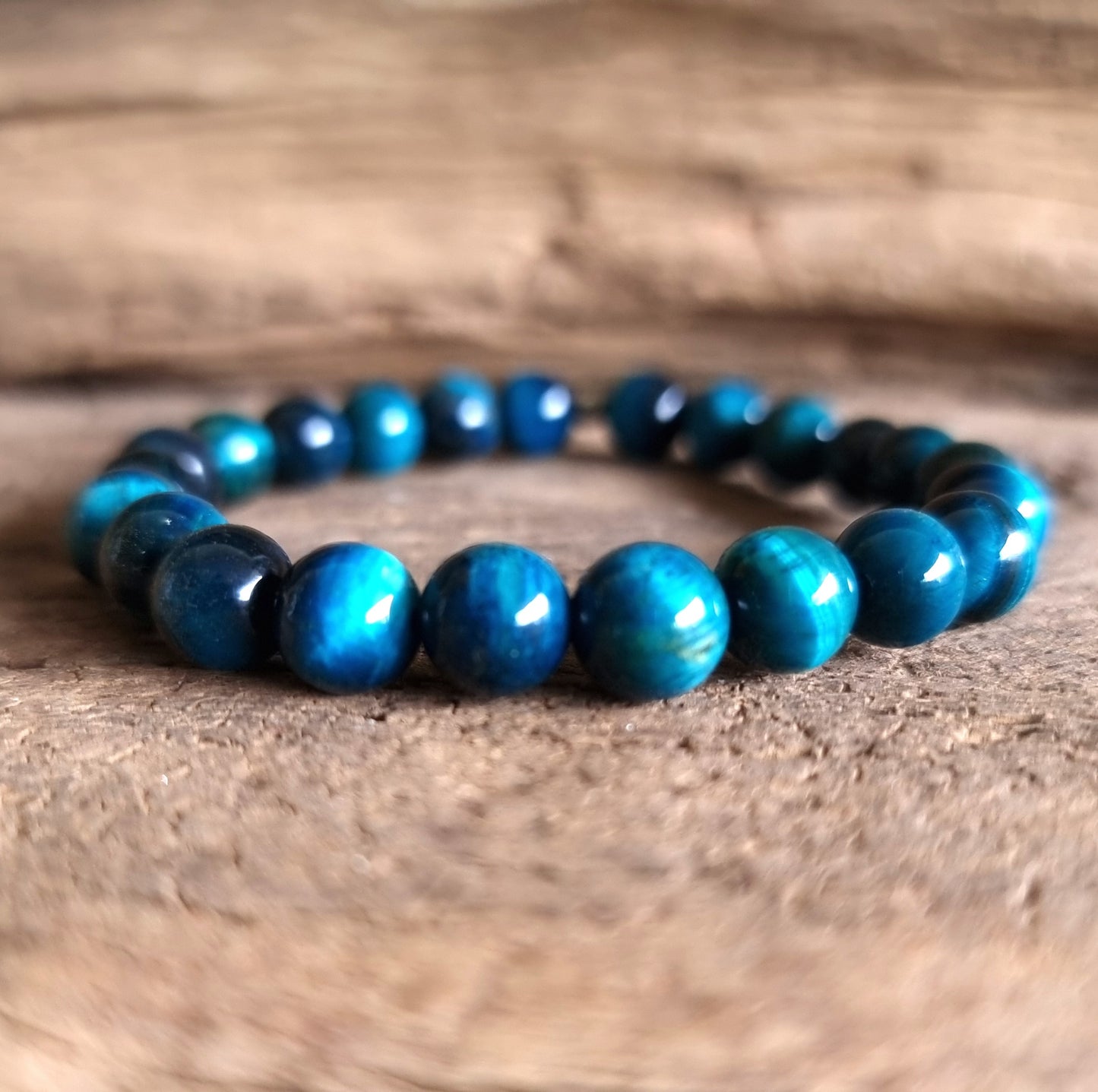 TIGER EYE BLUE ENERGY BRACELET 8 mm - PROTECTION