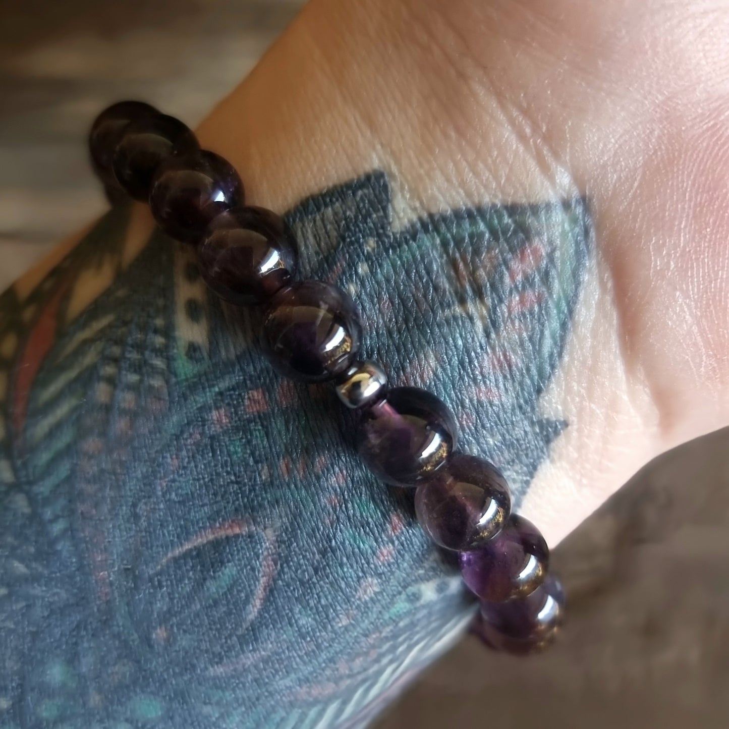 AMETHYST ENERGY BRACELET 8 mm - PSYCHIC ABILITIES