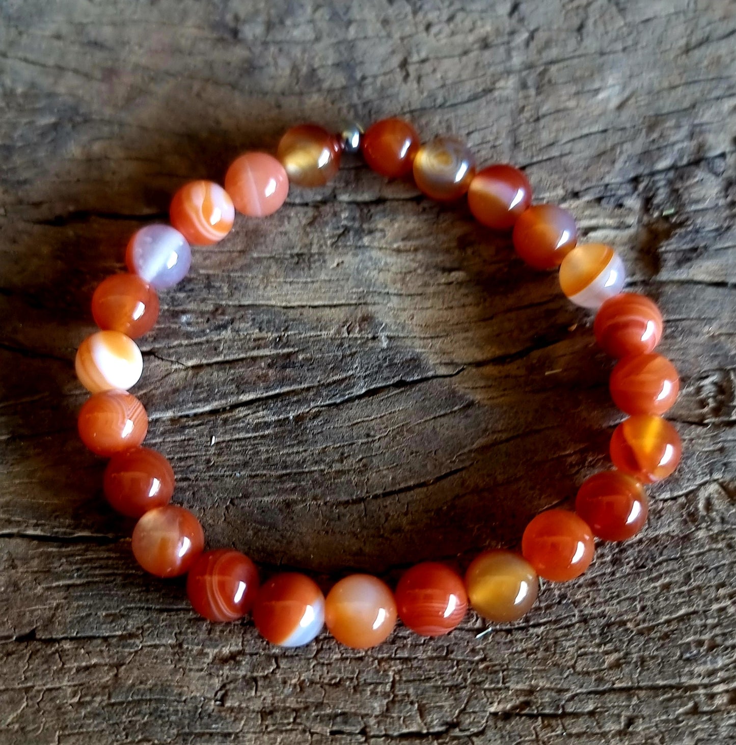 CARNELIAN ENERGY BRACELET 8 mm - PASSION & CREATIVITY