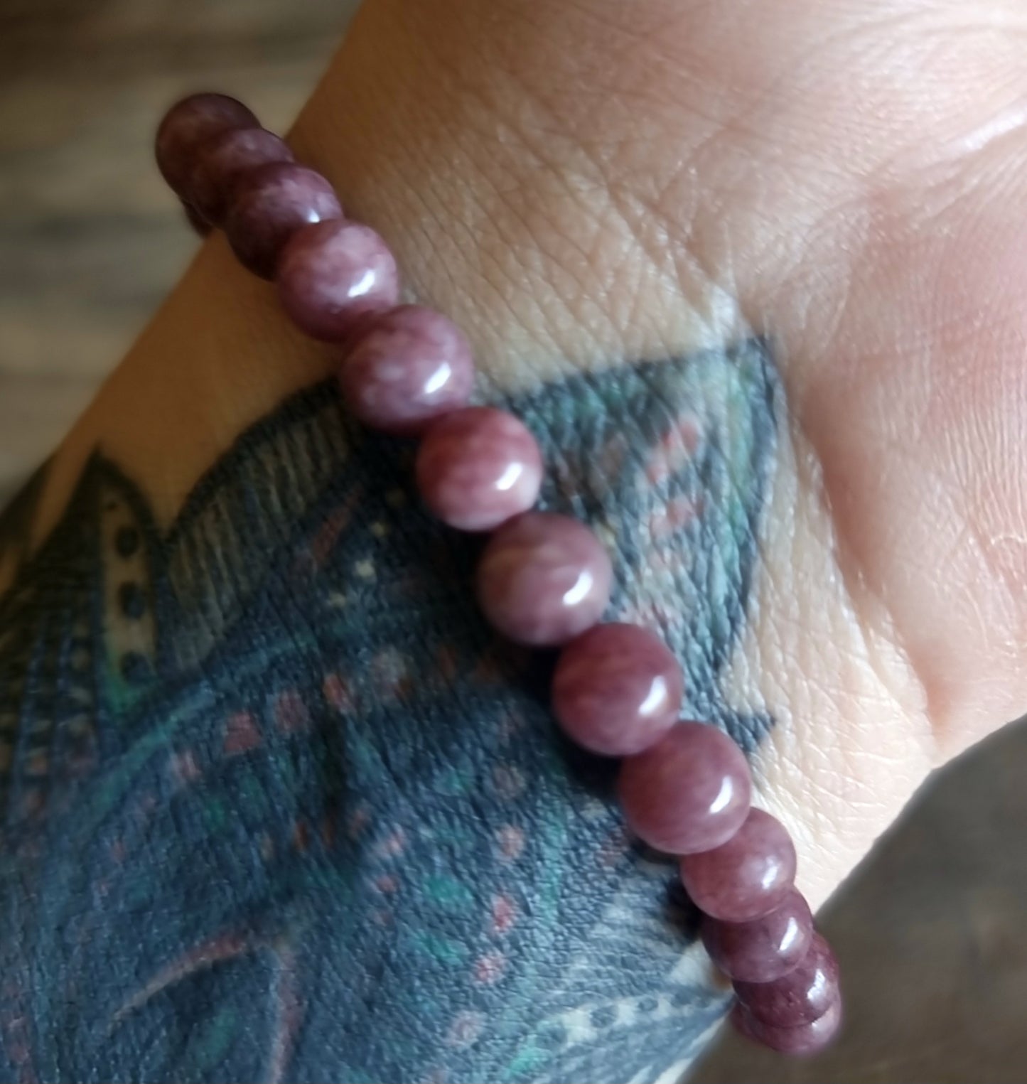 LEPIDOLITE ENERGY BRACELET 6 mm - TRANSITION