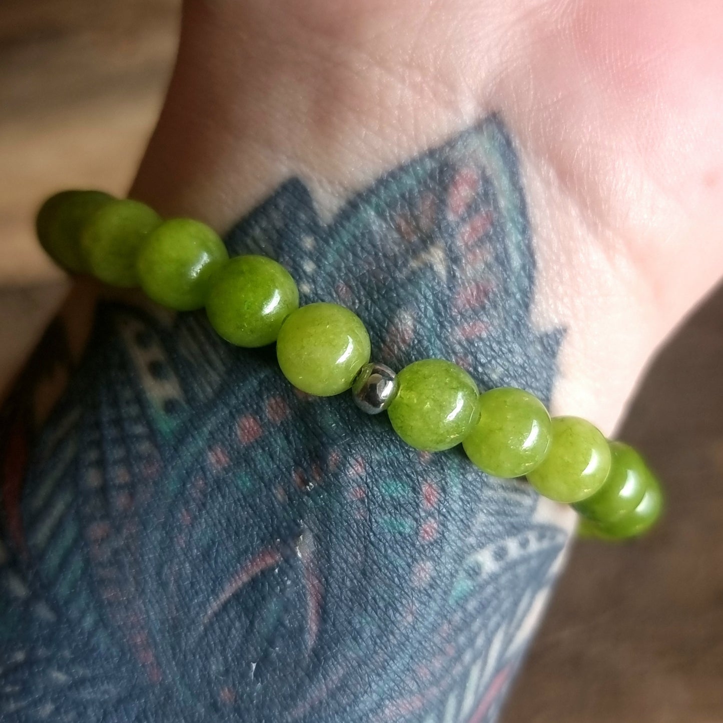 PERIDOT ENERGY BRACELET 8 mm - ABUNDANCE & LOVE