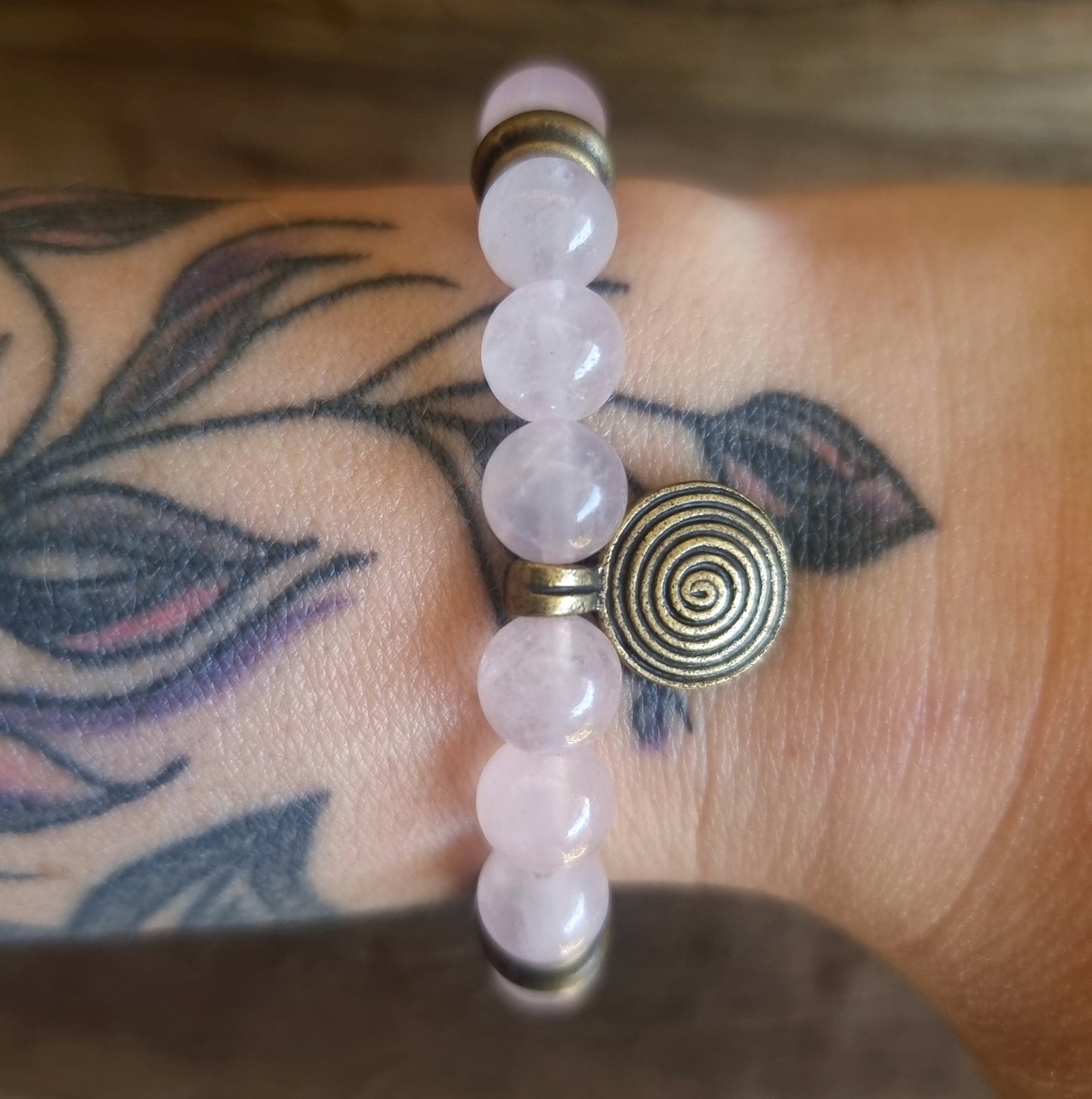 ROSE QUARTZ BOHO ENERGY BRACELET 8 mm - UNCONDITIONAL LOVE