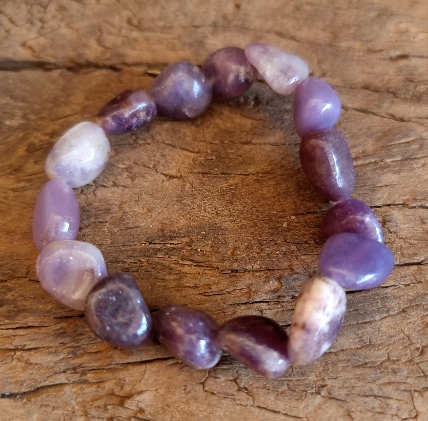 LEPIDOLITE NUGGET BRACELET - TRANSITION
