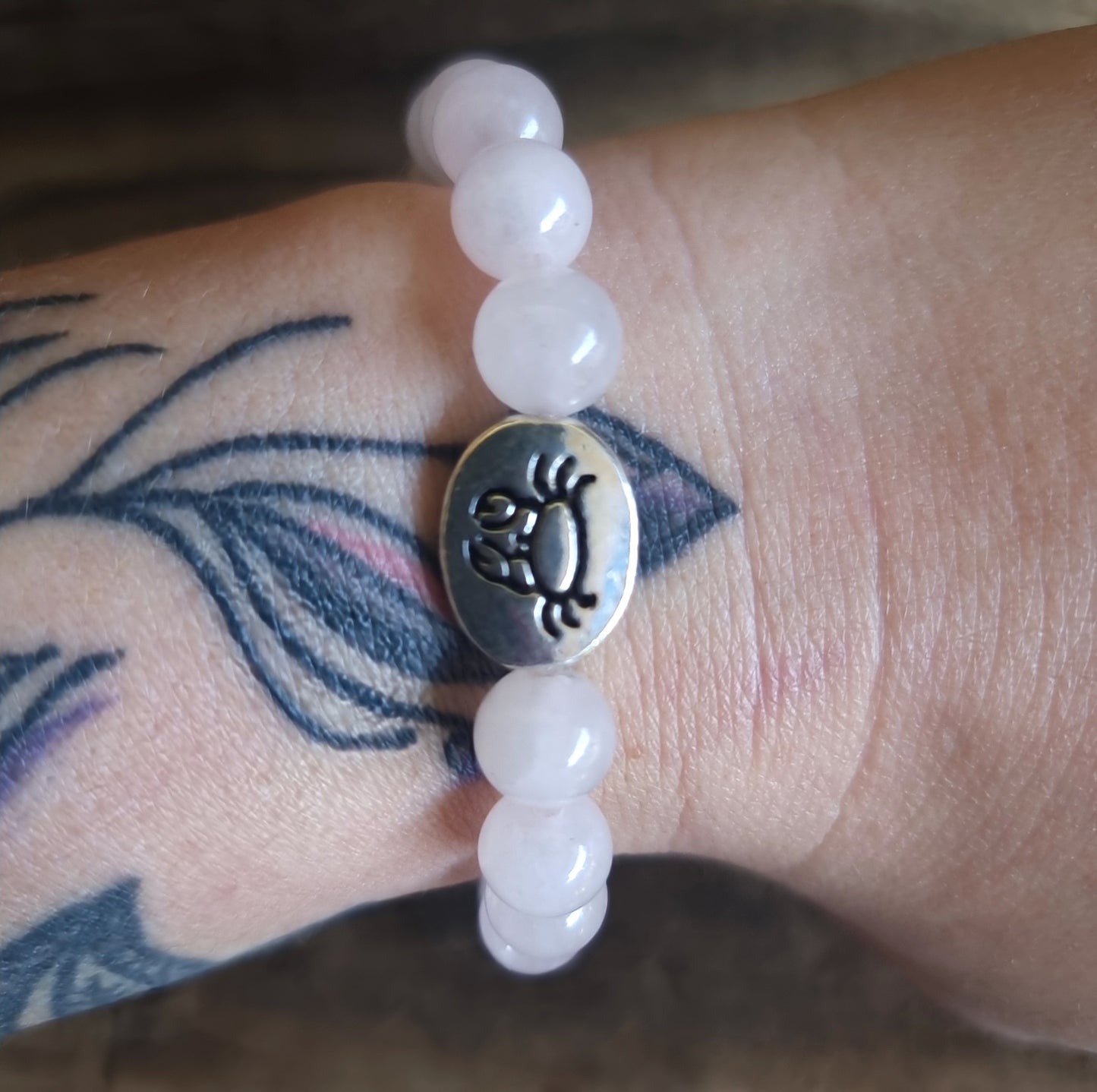 CANCER ZODIAC ENERGY BRACELET - ROSE QUARTZ