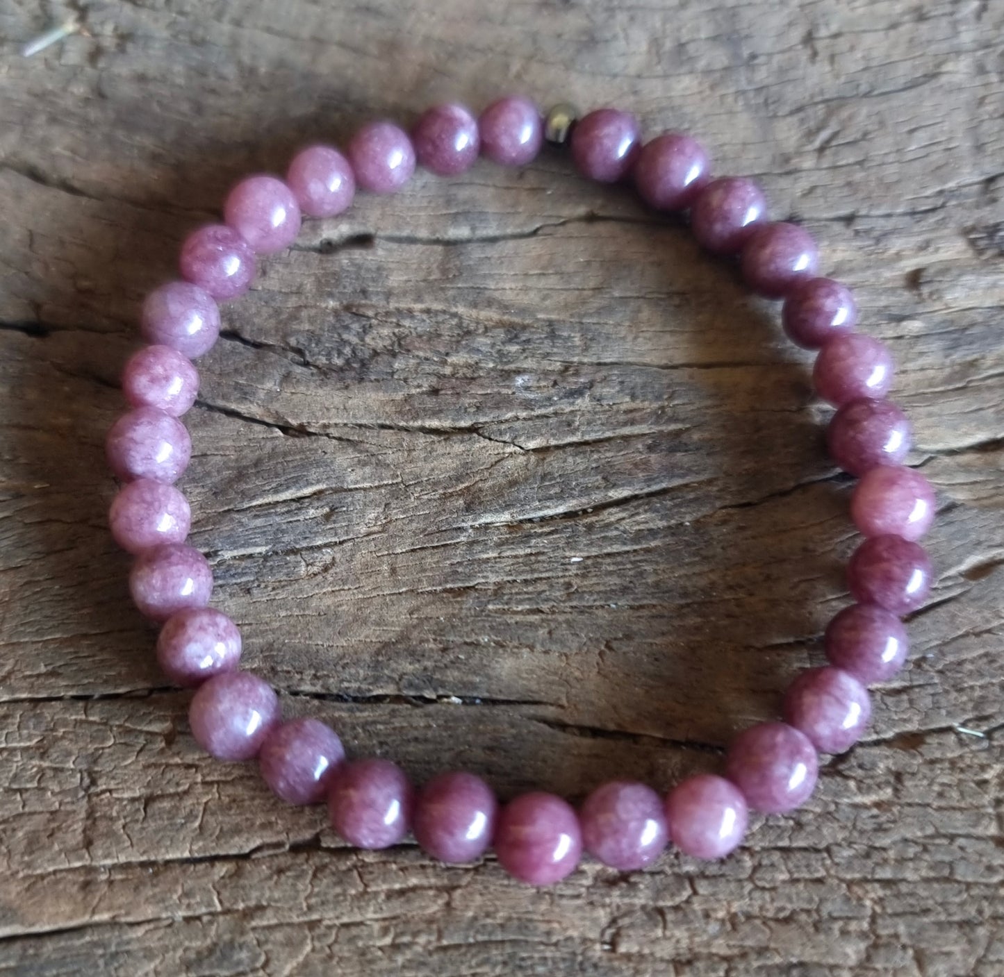 LEPIDOLITE ENERGY BRACELET 6 mm - TRANSITION