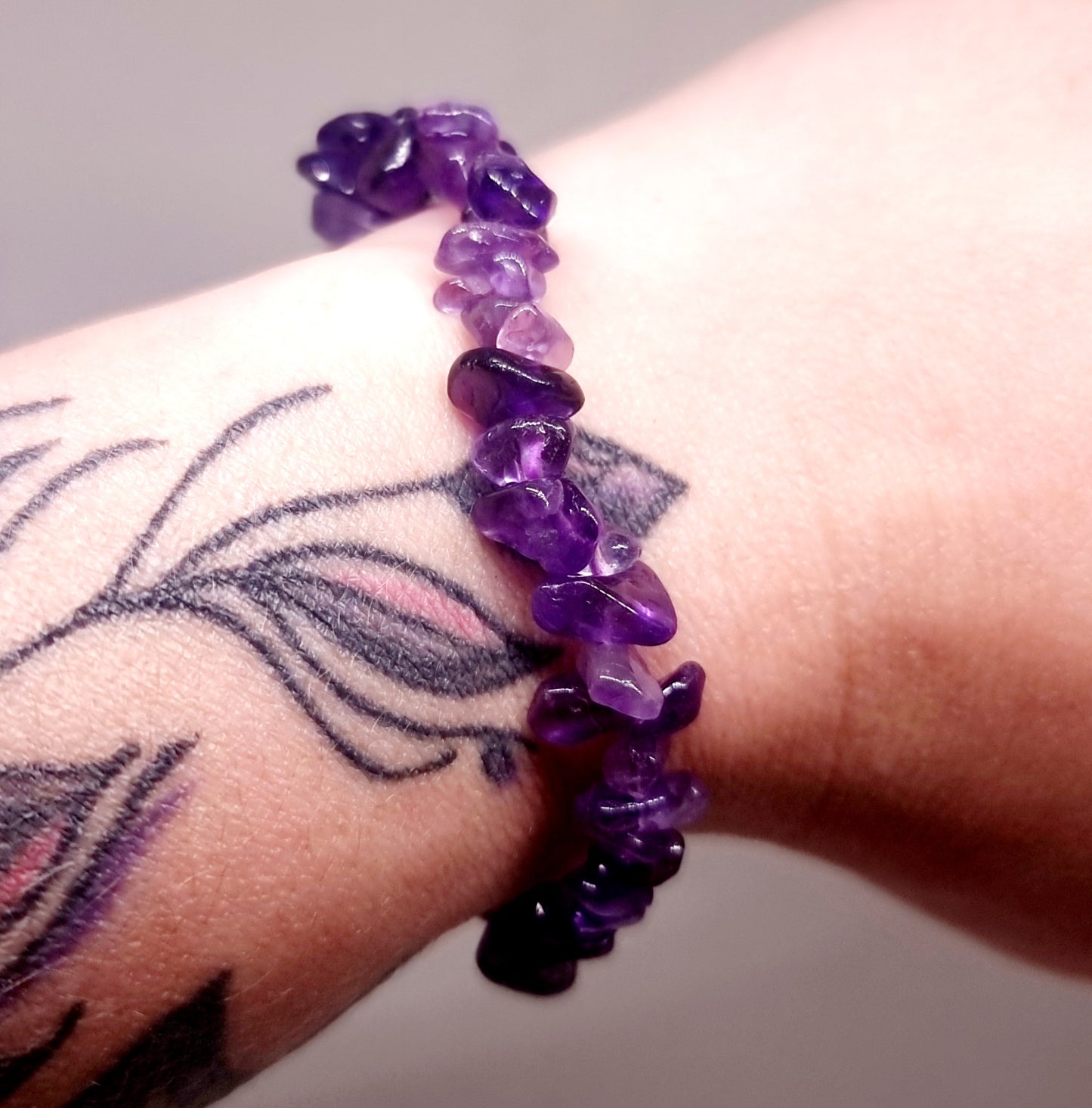 AMETHYST CHIPPED BRACELET - PSYCHIC ABILITIES