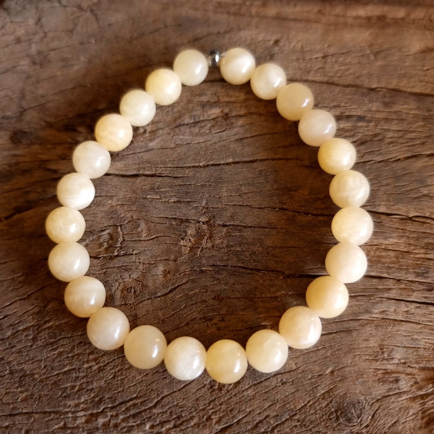 YELLOW CALCITE ENERGY BRACELET 8 mm - SPIRITUAL GROWTH