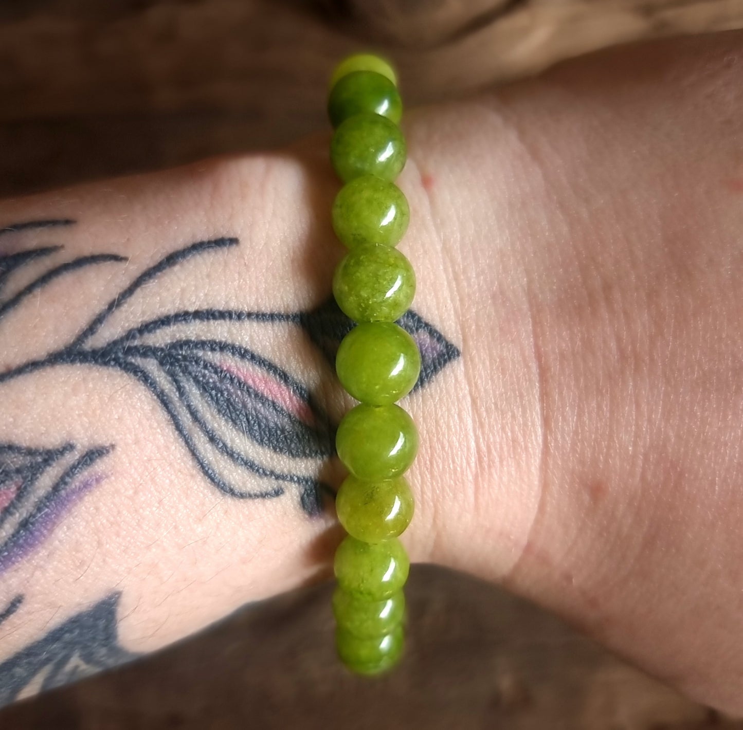 PERIDOT ENERGY BRACELET 8 mm - ABUNDANCE & LOVE