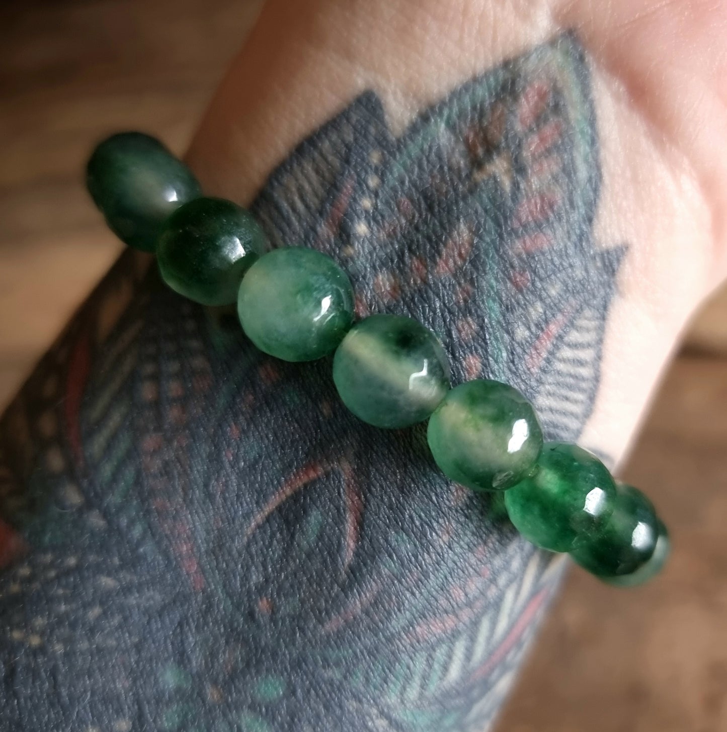 GREEN CHALCEDONY ENERGY BRACELET 8 mm - SPIRITUAL BALANCE