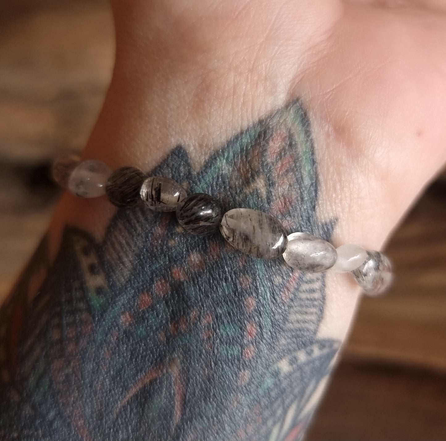 TOURMALATED QUARTZ NUGGET BRACELET - PROTECTION