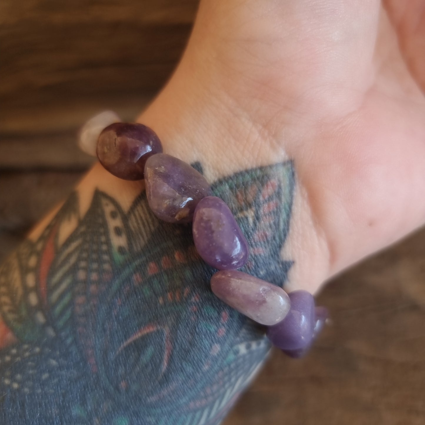 LEPIDOLITE NUGGET BRACELET - TRANSITION