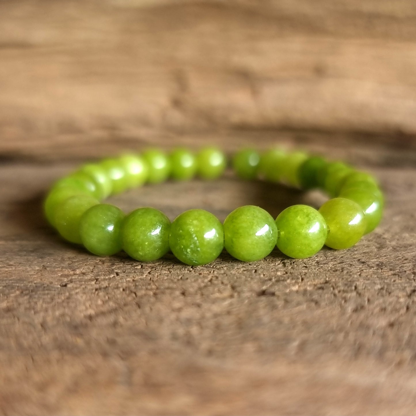PERIDOT ENERGY BRACELET 8 mm - ABUNDANCE & LOVE