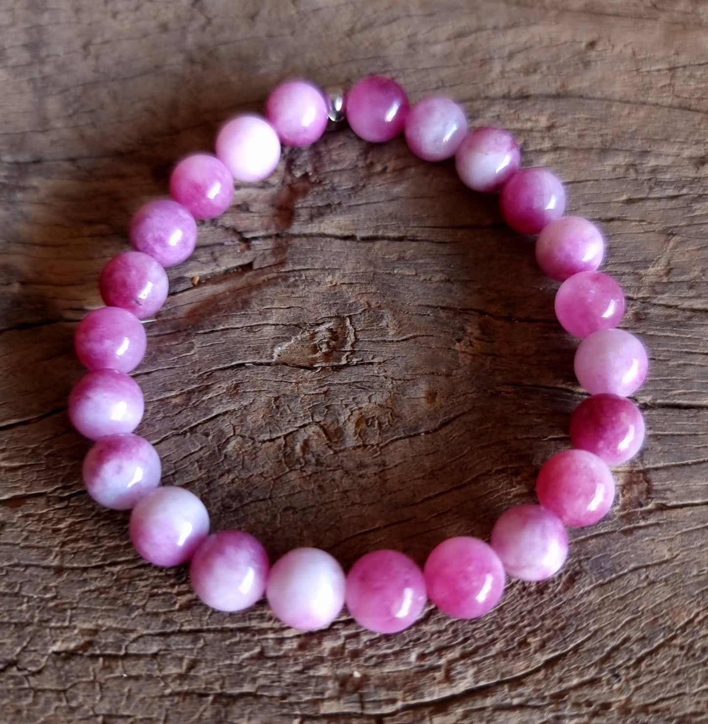 PLUM BLOSSOM TOURMALINE ENERGY BRACELET 8 mm - PROTECTION