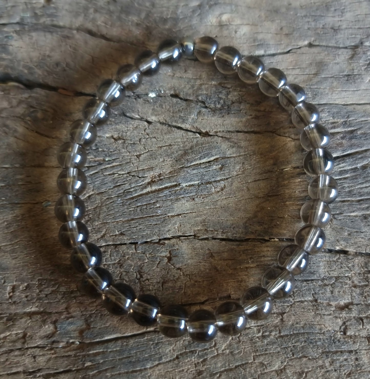 SMOKY QUARTZ ENERGY BRACELET 6 mm - GROUNDING