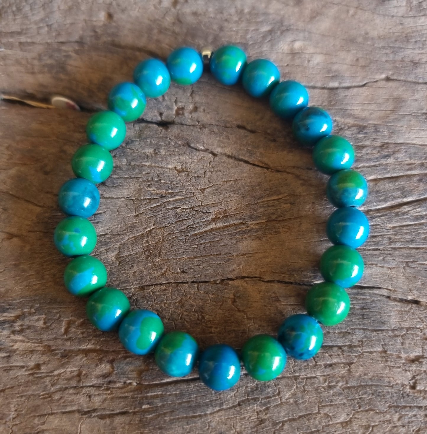 AZURITE & CHRYSOCOLLA ENERGY BRACELET 8 mm - PERSONAL POWER