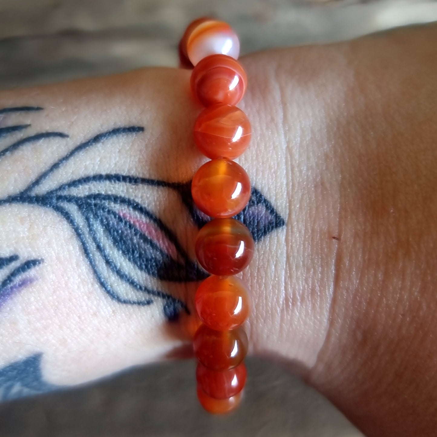 CARNELIAN ENERGY BRACELET 8 mm - PASSION & CREATIVITY