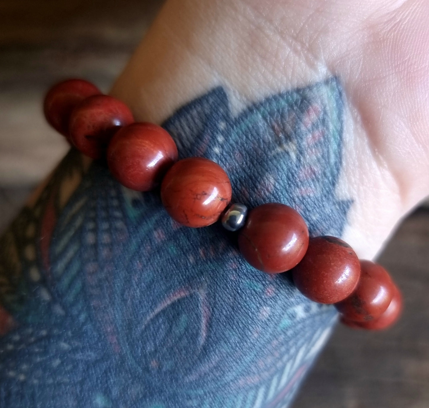 RED JASPER ENERGY BRACELET 10 mm - GROUNDING & PROTECTION