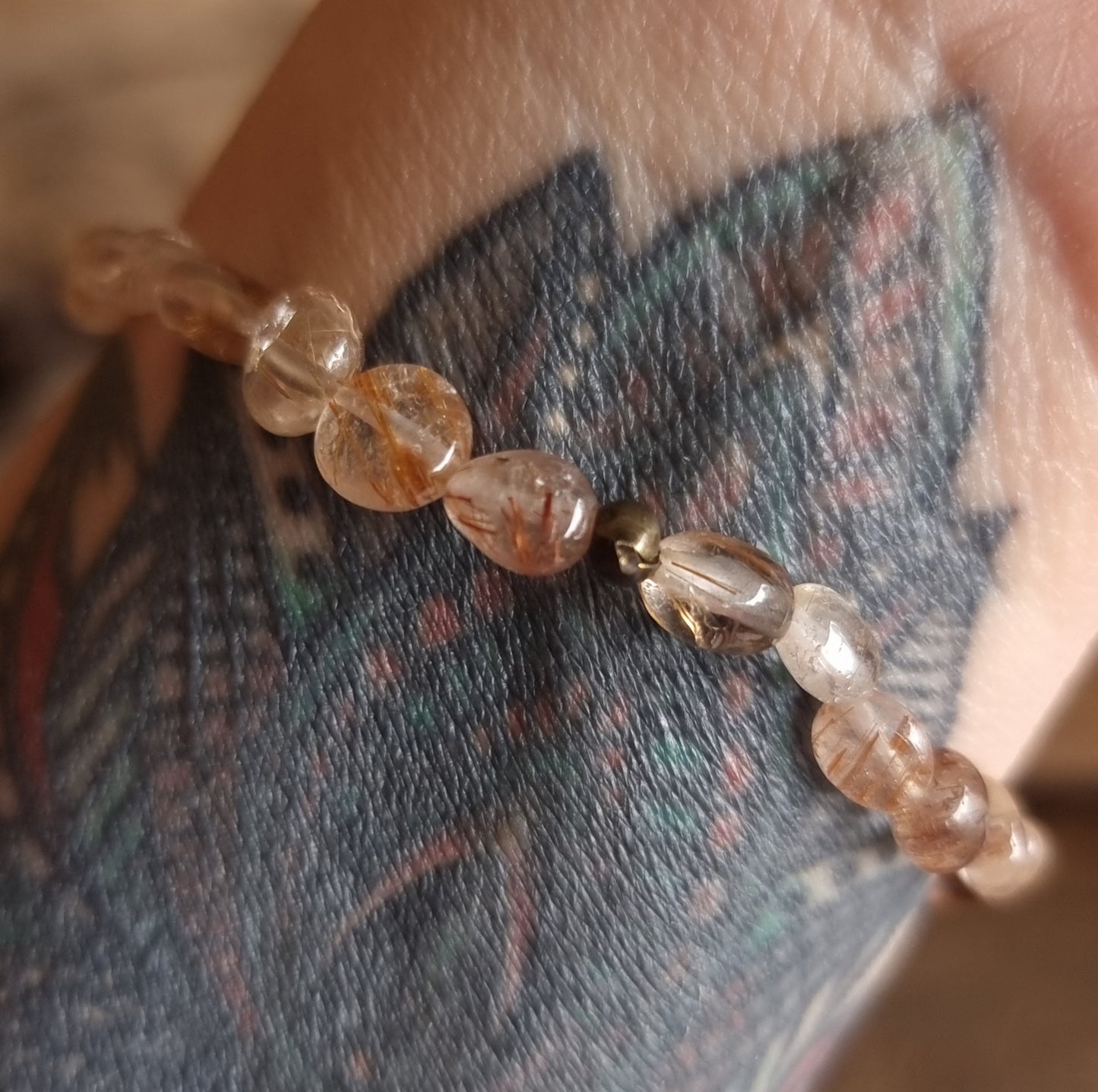 RUTILATED QUARTZ NUGGET BRACELET - MANIFESTATION