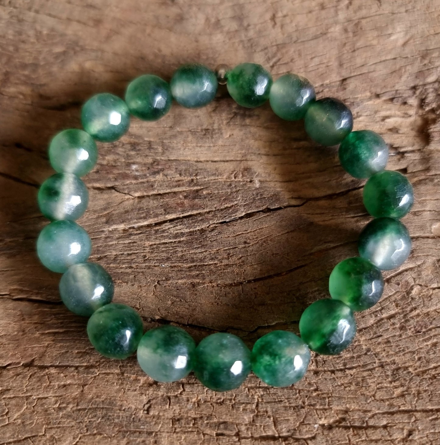 GREEN CHALCEDONY ENERGY BRACELET 8 mm - SPIRITUAL BALANCE