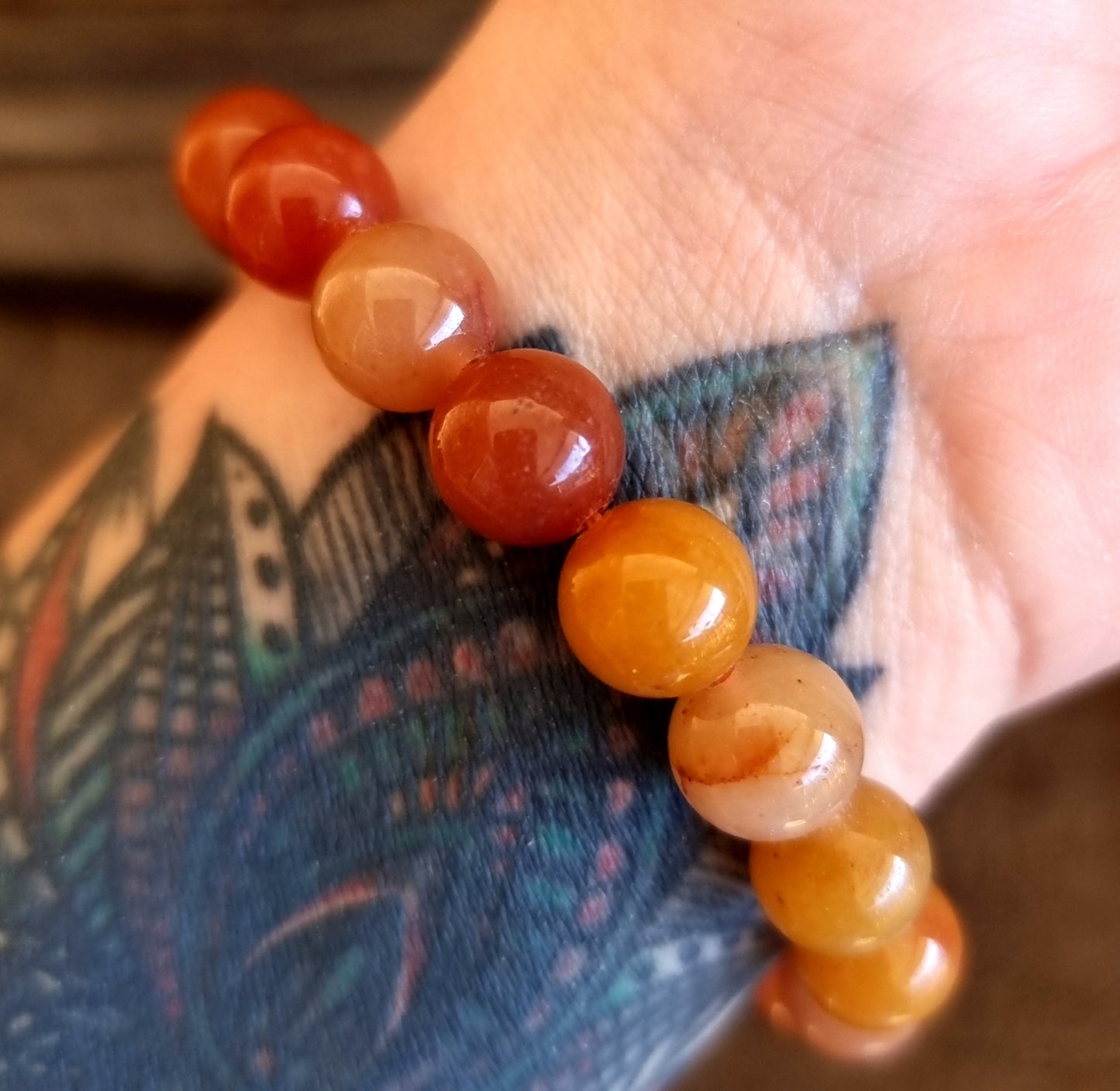 PEACH AVENTURINE ENERGY BRACELET 10 mm - CREATIVITY & PASSION