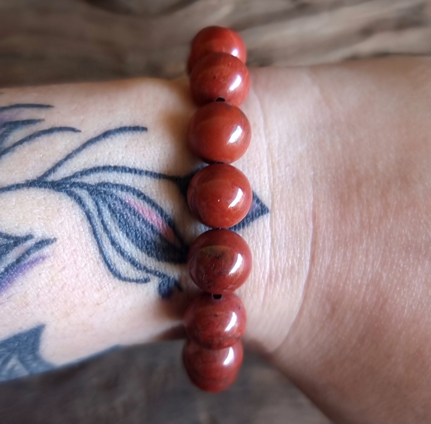 RED JASPER ENERGY BRACELET 10 mm - GROUNDING & PROTECTION
