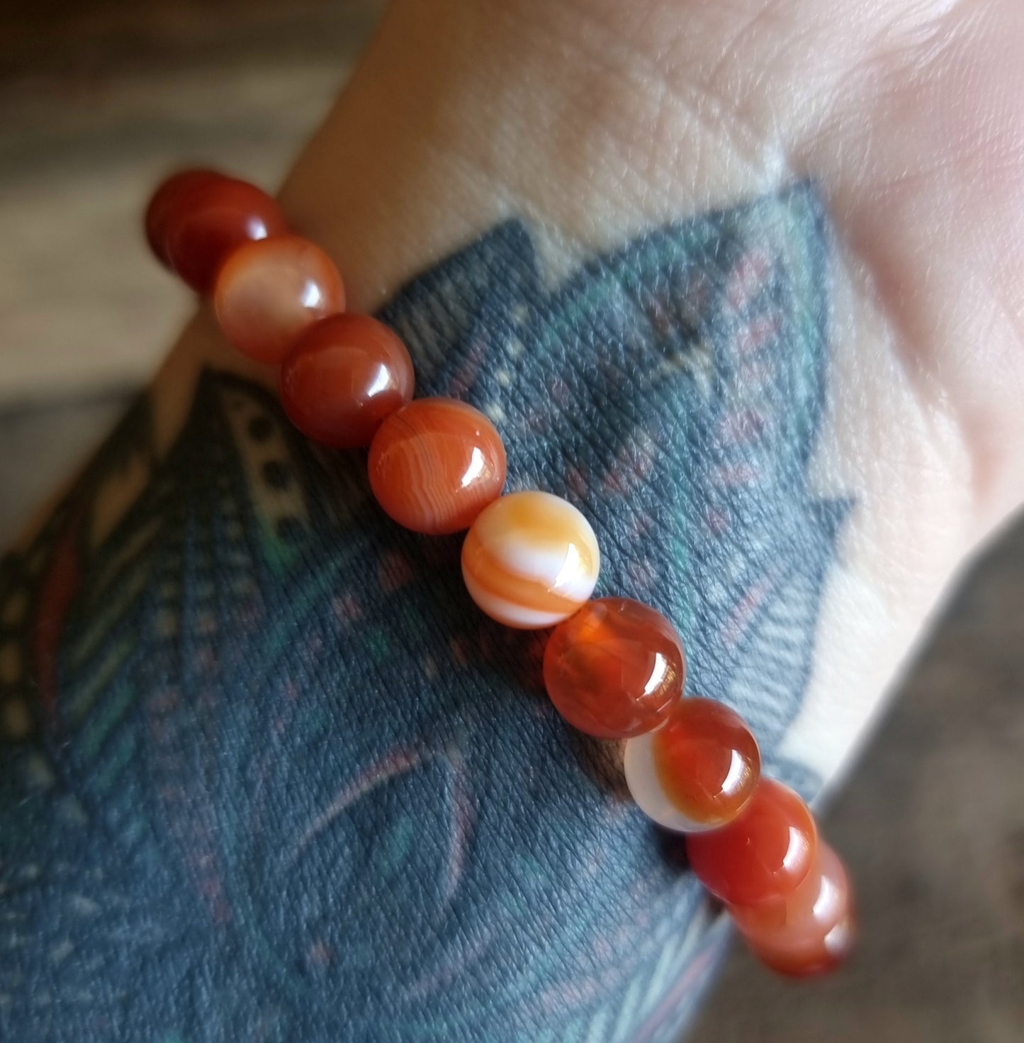 CARNELIAN ENERGY BRACELET 8 mm - PASSION & CREATIVITY