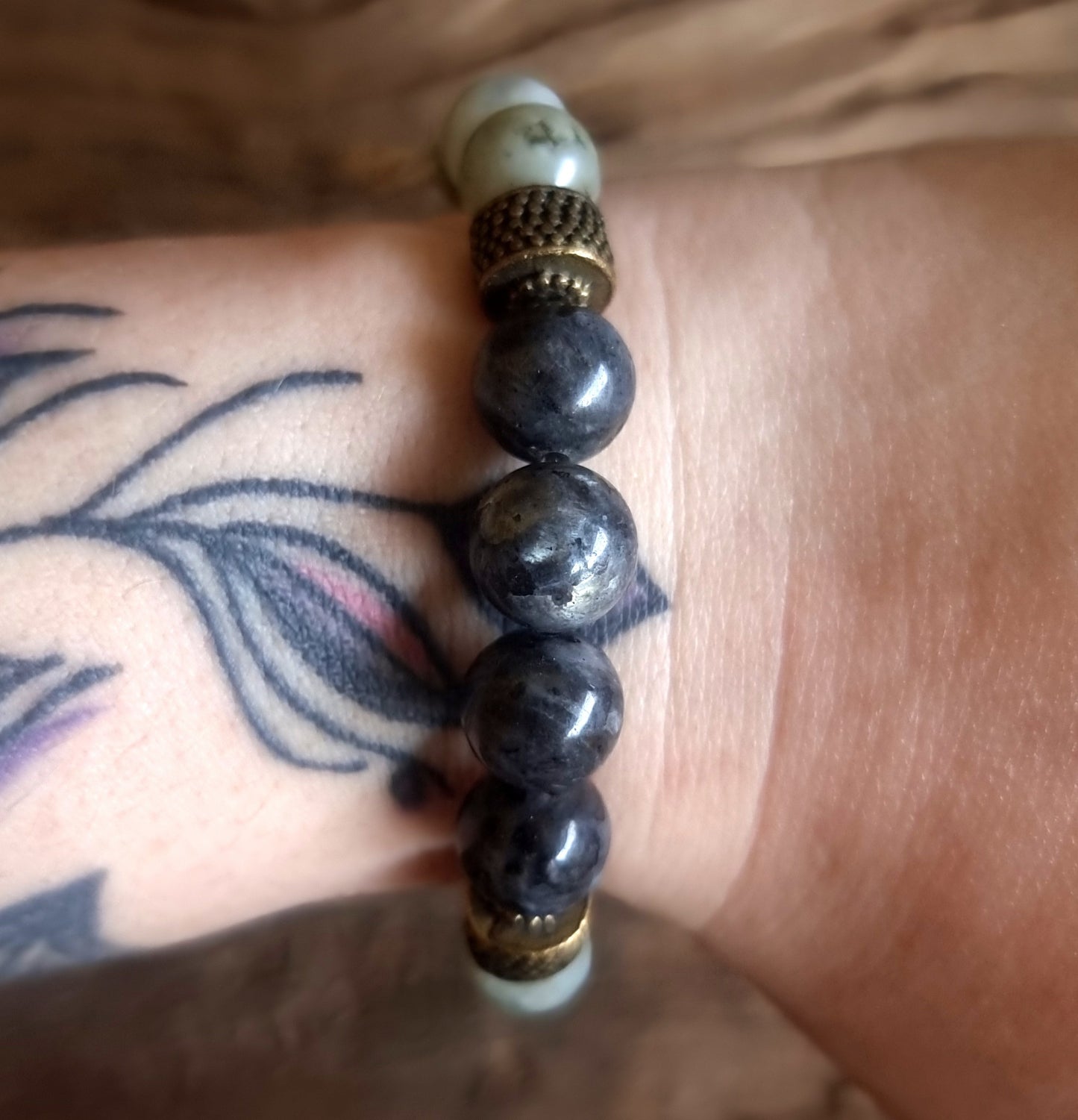 LABRADORITE BOHO ENERGY BRACELET 10 mm - CREATIVITY