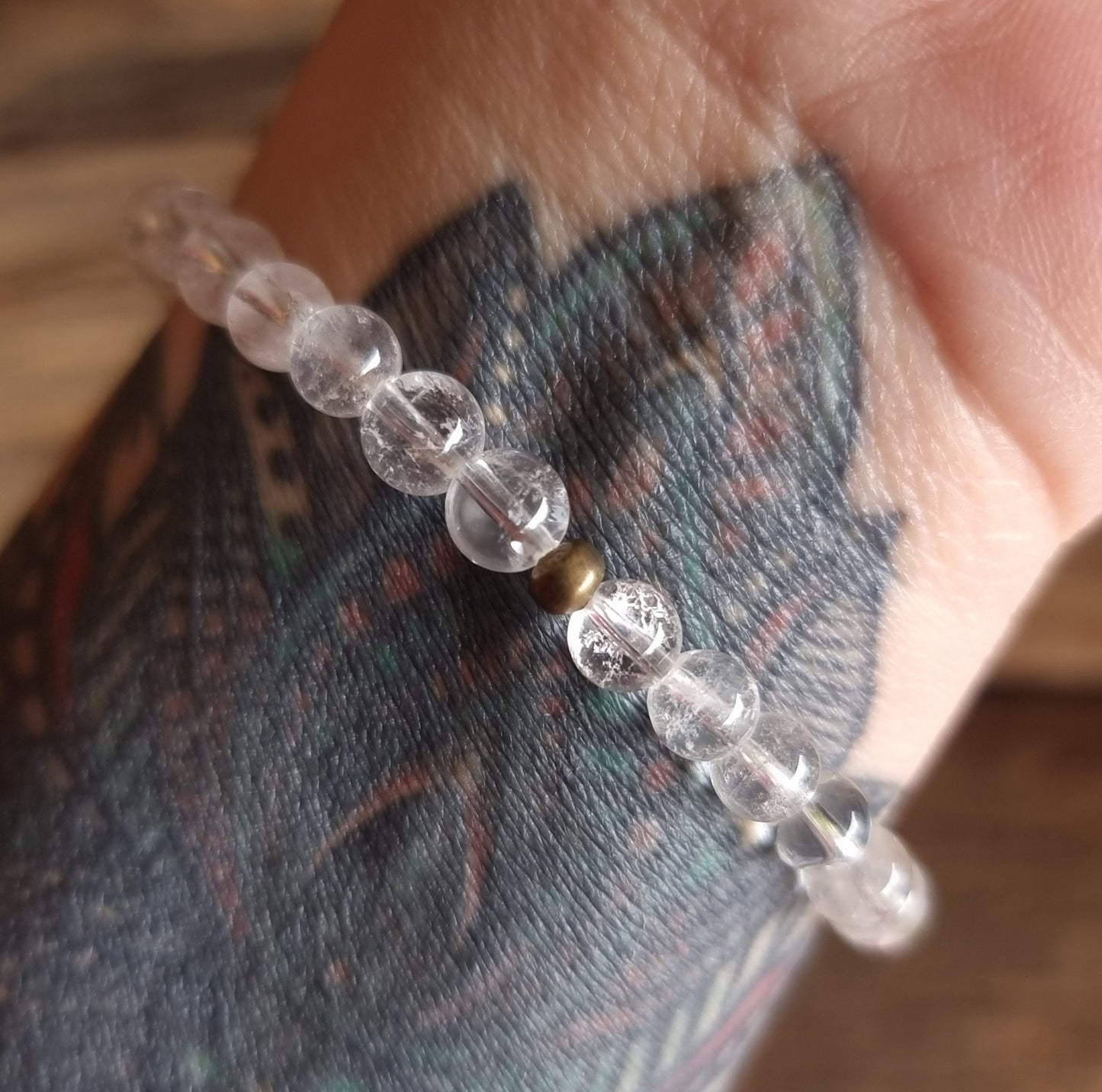 CLEAR QUARTZ BRACELET 6 mm - ENERGY AMPLIFIER