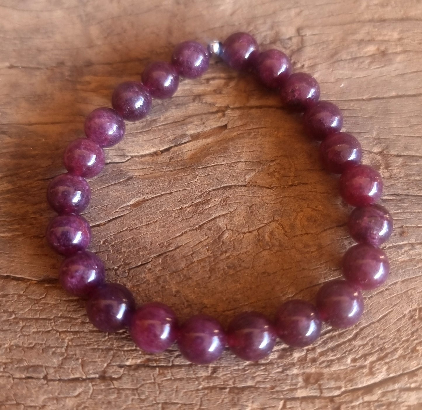 GARNET ENERGY BRACELET 8 mm - LOVE