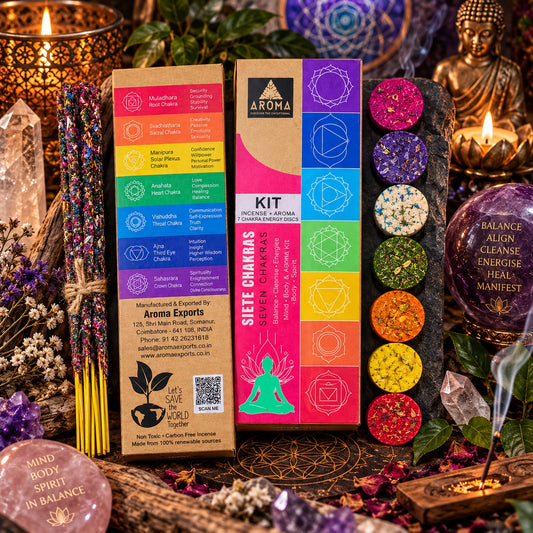AROMA 7 CHAKRA SMUDGE KIT - CHAKRA BALANCING