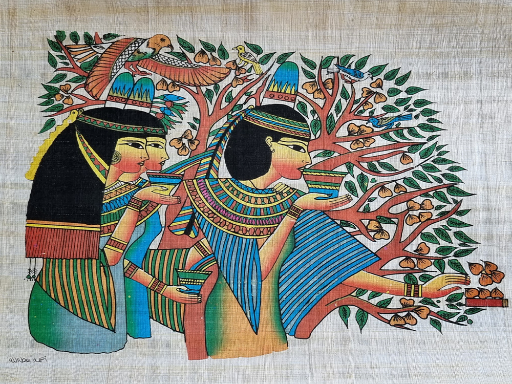 EGYPTIAN HORIZONTAL BAMBOO SCROLL - COUNTRY LIFE