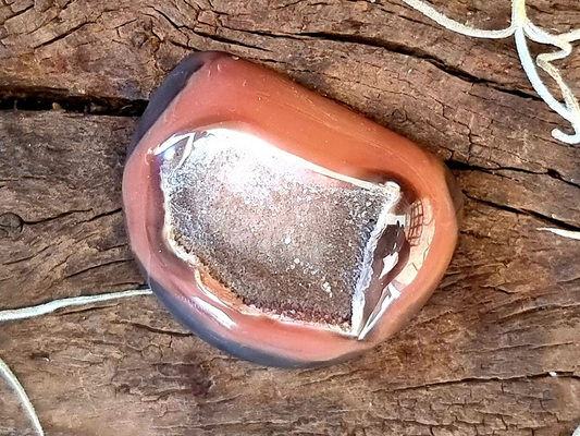 BROWN AGATE DRUZY QUARTZ PAPER WEIGHT - COMFORTING