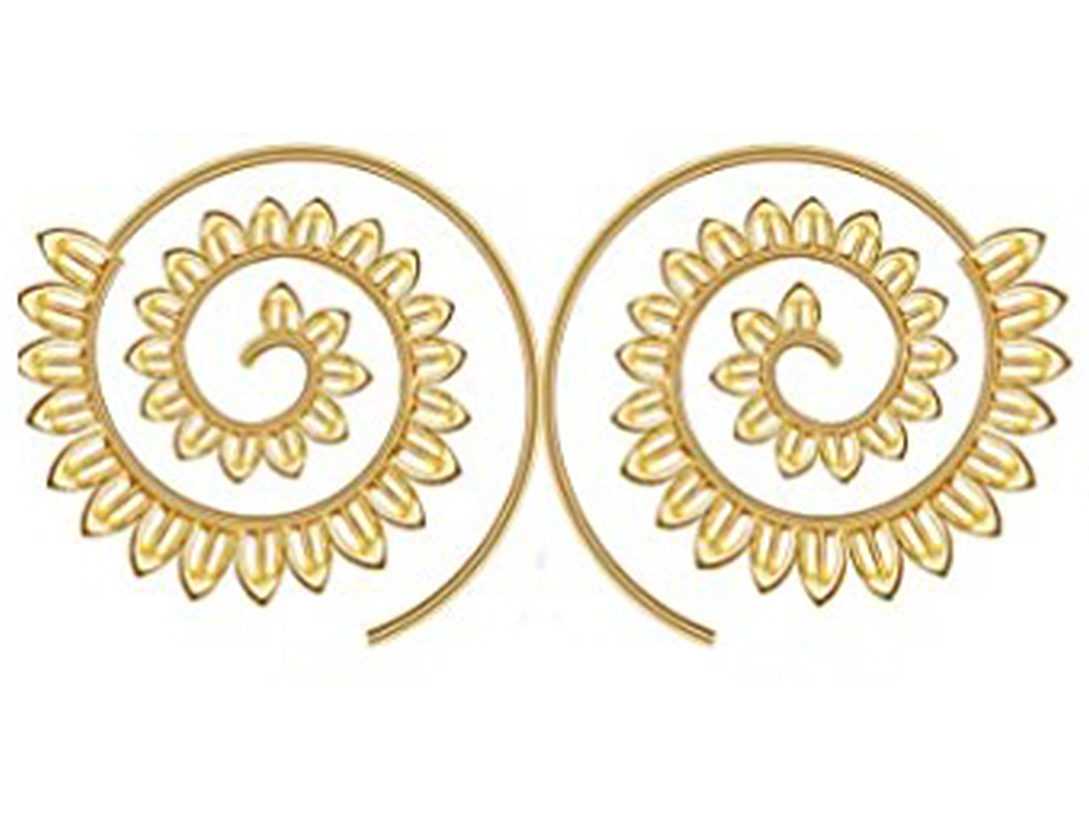GOLD PLATED SPIRAL EARRINGS