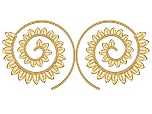 GOLD PLATED SPIRAL EARRINGS