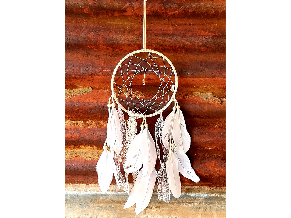 BOHEMIAN DREAMCATCHER - PINK & BEIGE