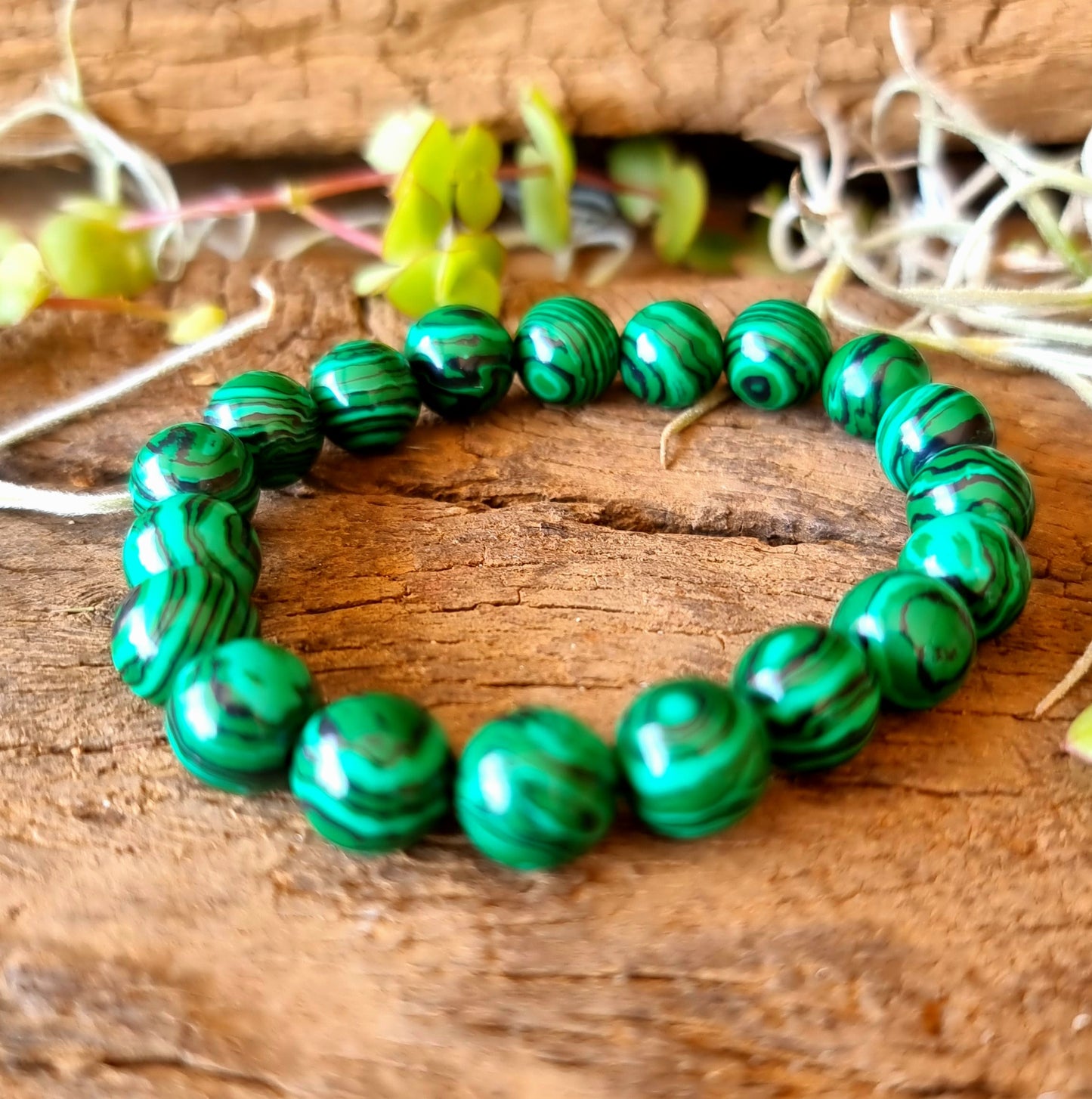 MALACHITE ENERGY BRACELET 10 mm - EMBRACE CHANGE