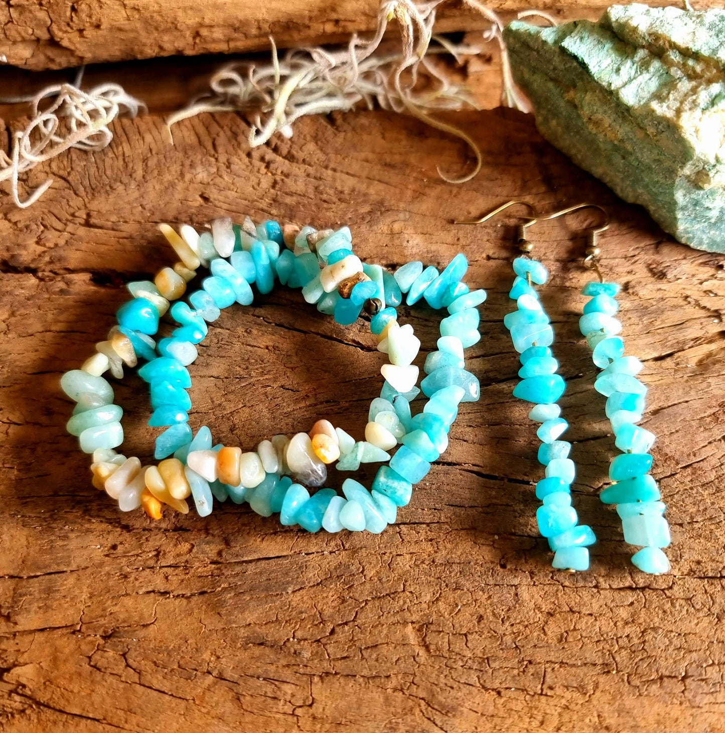 AMAZONITE RAINBOW JEWELLERY SET - COMMUNICATION