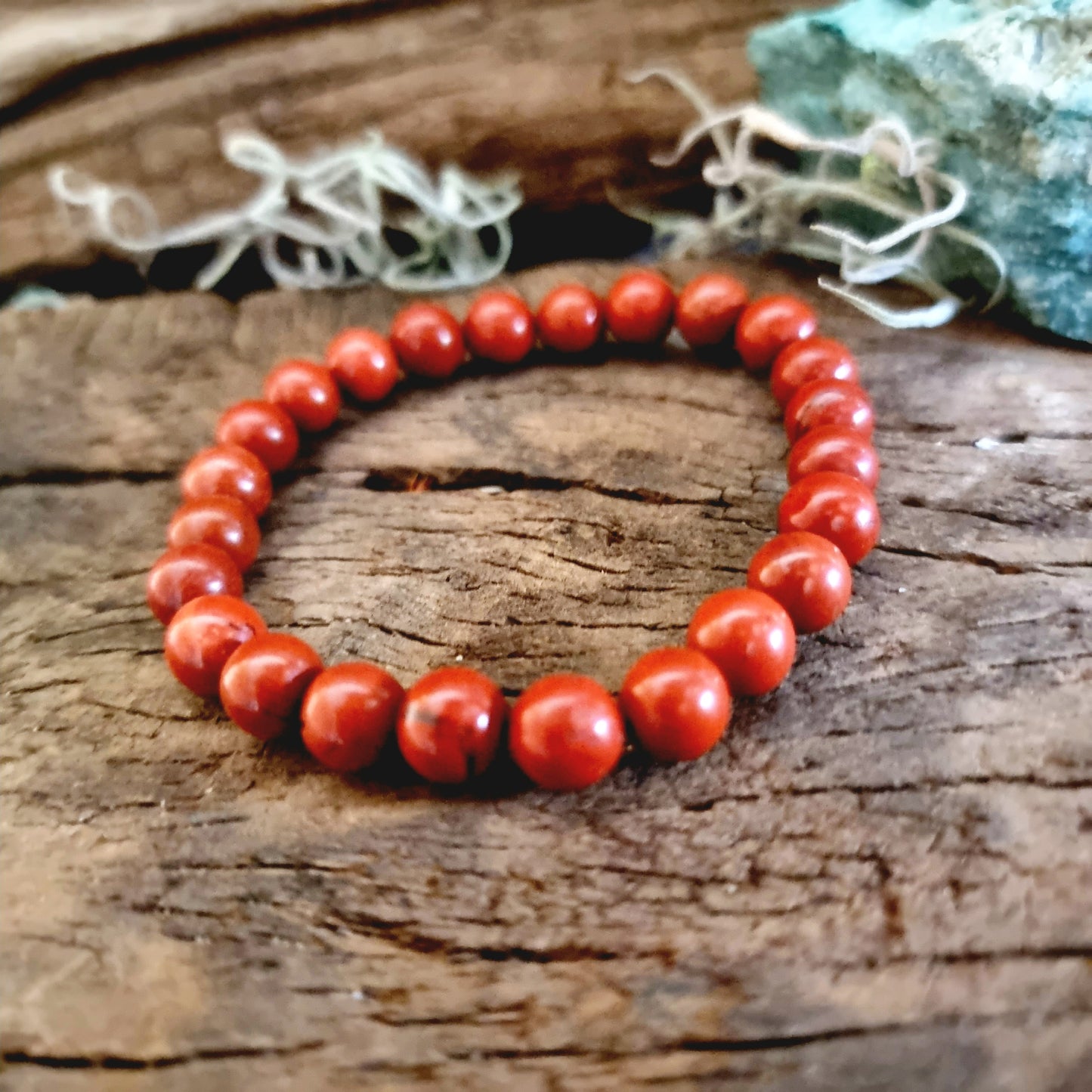 RED JASPER ENERGY BRACELET 8 mm - GROUNDING & PROTECTION