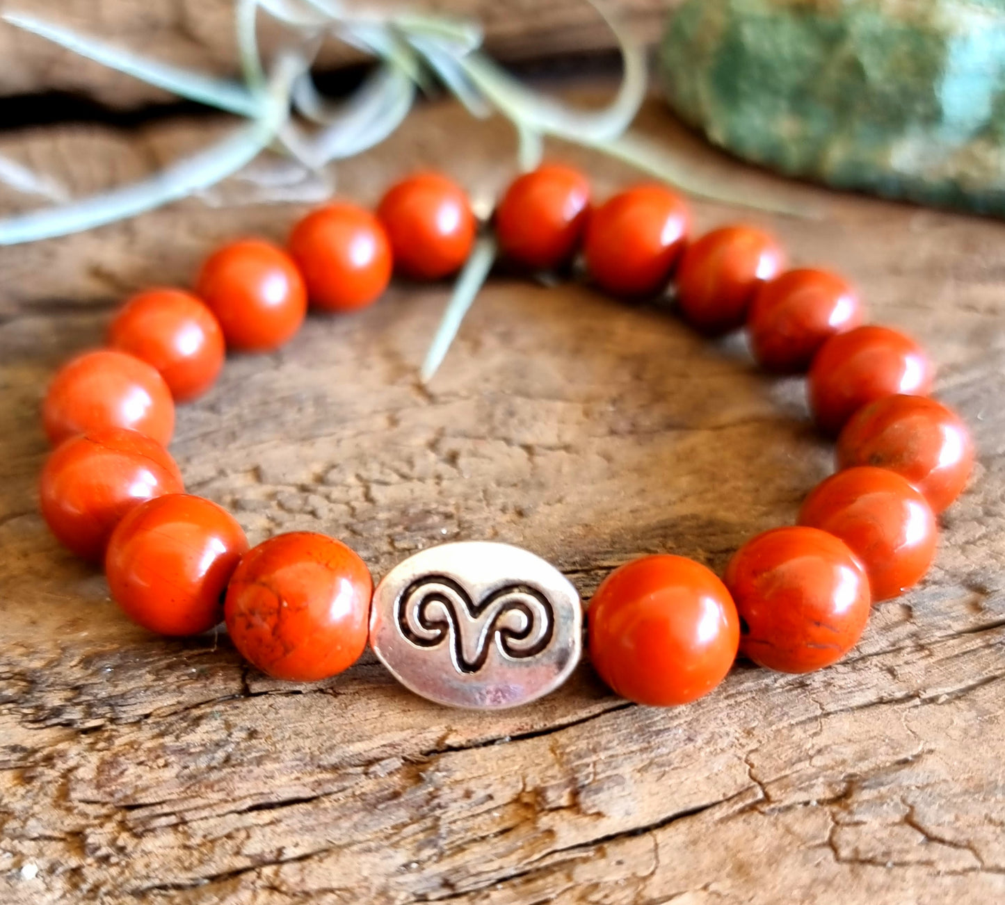 ARIES ZODIAC ENERGY BRACELET - RED JASPER