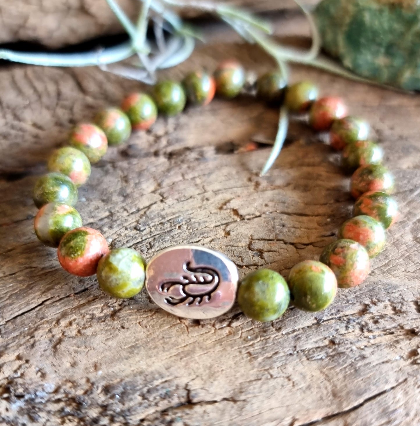 SCORPIO ZODIAC ENERGY BRACELET - UNAKITE JASPER