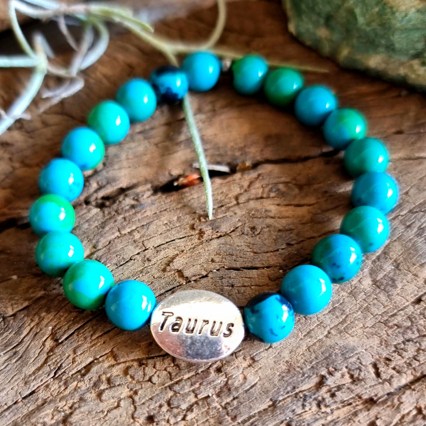TAURUS ZODIAC ENERGY BRACELET - CHRYSOCOLLA