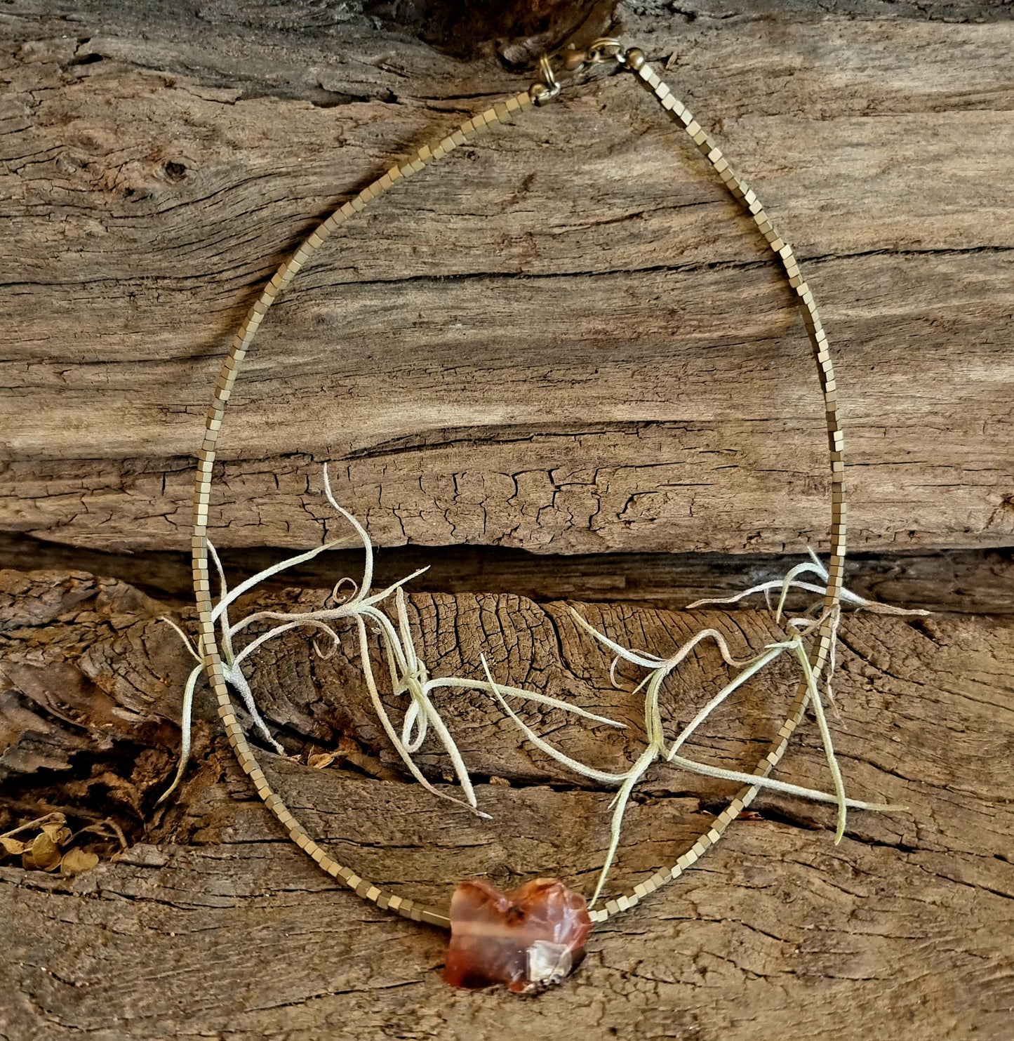 CARNELIAN & HEMATITE NECKLACE - GROUNDING & CREATIVITY