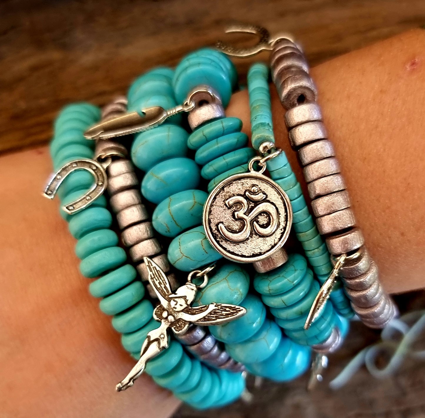 TURQUISE HOWLITE BRACELET STACK - ENLIGHTENMENT
