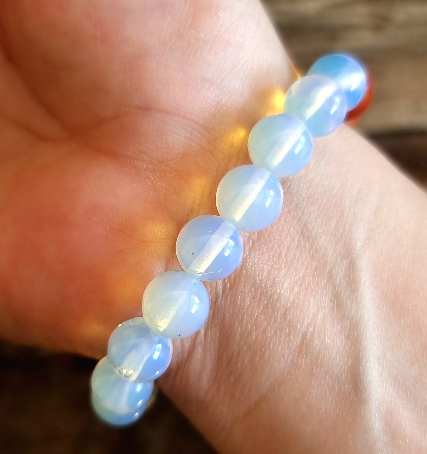 RED JASPER & OPALITE DUO ENERGY BRACELET 10 mm - GROUNDING, PROTECTION & INTUITION