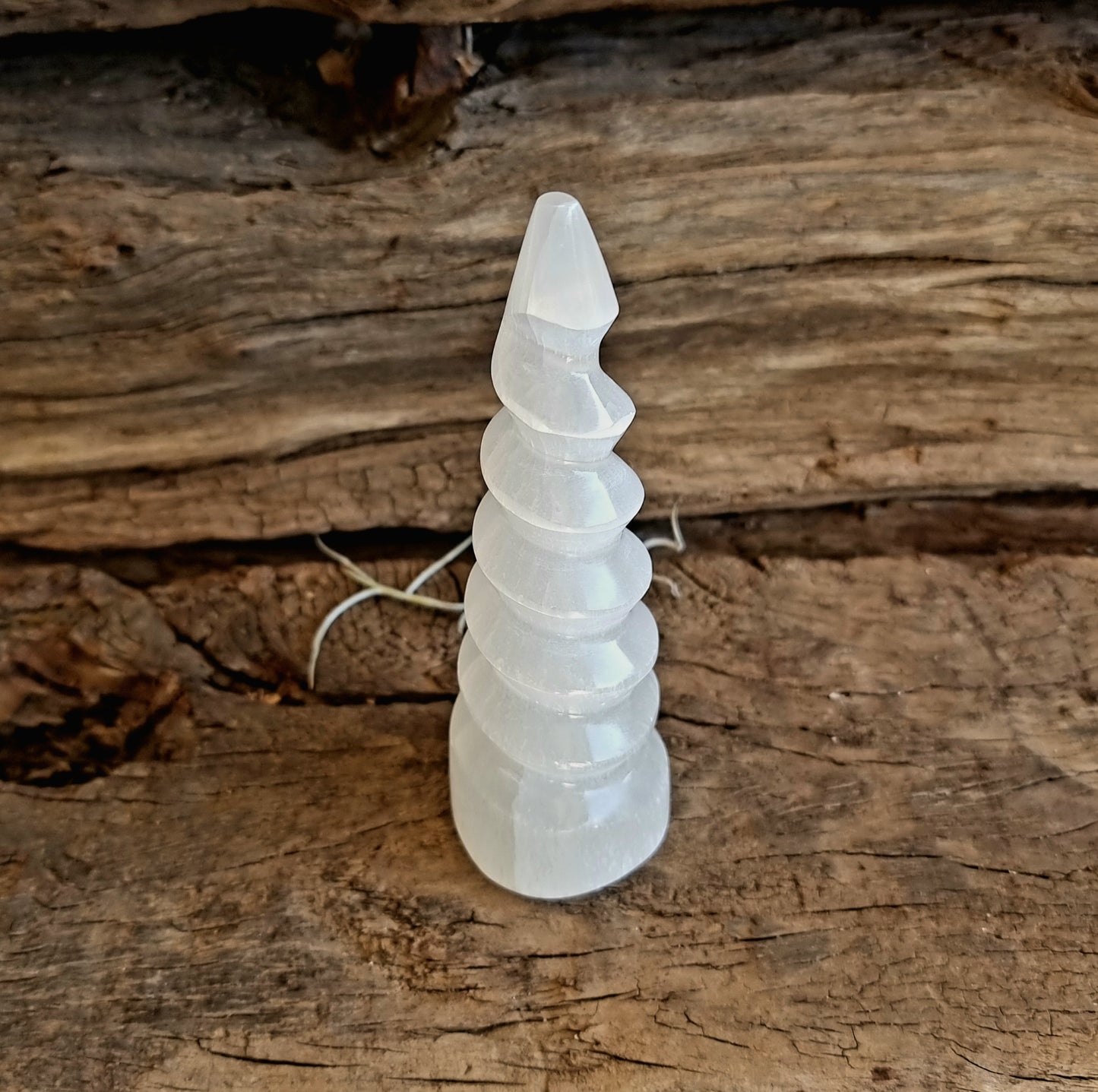 SELENITE SPIRAL POINT 15cm - ANGELIC GUIDANCE