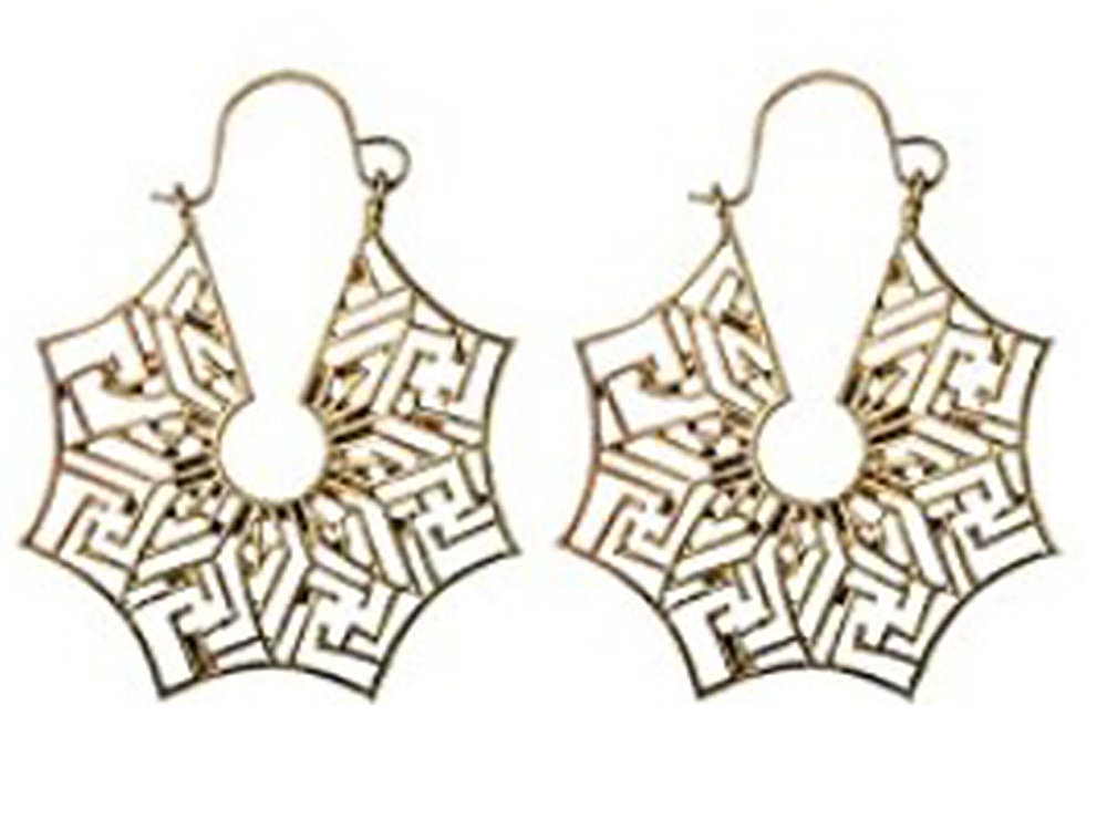 GOLD PLATED GEOMETRIC VINTAGE EARRINGS