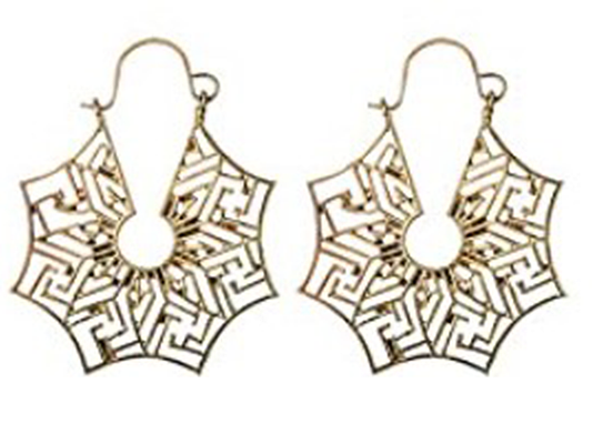 GOLD PLATED GEOMETRIC VINTAGE EARRINGS
